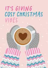 Cute Christmas Card - Cosy Vibes created by Percy & Pearl