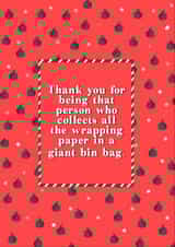 Funny Christmas Card - Collecting The Wrapping Paper created by Childish Ramblings