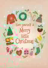 Classic Christmas Card - Merry Little Christmas created by Watercolour Sky