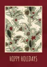 Cute Christmas Card - Bunny - Hoppy Holidays created by Mayah Wetherell