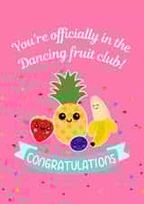 Cute New Baby Card - Hey Bear! - Dancing Fruit created by Original Fox Cards