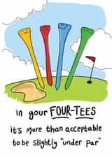 Funny Birthday Card - 40th - Golf - Under Par created by Blueberry Magpie Cards