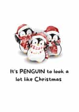 Cute Penguin Christmas Card created by Bolt + Paper