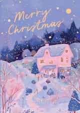 Pretty Christmas Card - Cosy Winters Scene created by Feel Good Supplies