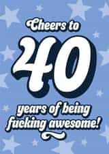 Classic Birthday Card - 40th - For Him created by Blush & Blossom 