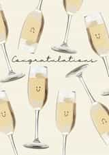 Congratulations! Card - New Job, Graduation, Promotion - Champagne Celebration created by Over N’ Out Designs