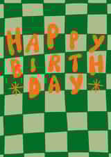 Checkerboard Happy Birthday Illustrated Card created by Brand13