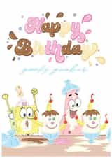 Spongebob Birthday Card created by Valerie Designs