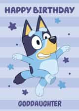Cute Fun Bluey Themed Birthday Card for Goddaughter – Kids Birthday – Girl created by Danilo