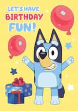 Bluey Birthday Card – Fun Party Balloons – Kids Birthday created by Danilo