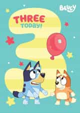 Bluey 3rd Birthday Card – Kids Birthday – Bluey & Bingo created by Danilo