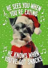 He sees you when you're eating, he knows when you've got snacks created by kissmekwik