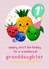 Cute Birthday Card - For Granddaughter - 1st Birthday created by Dolli Does Design