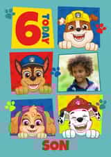 Personalised Birthday Photo Card created by Danilo - Personalised Paw Patrol 6th Birthday Photo Card for Son
