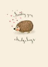 Cute Birthday Card - Hedgehugs - Hedgehog created by Love Lucy Illustration