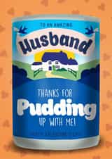 Funny Valentine’s Day Card - Rice Pudding - For Husband created by I Draw Stuff 