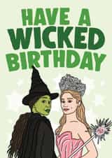 Cute Birthday Card - Wicked - Glinda And Elphaba created by Studio Doodles