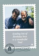 Personalised Birthday Photo Card created by Fliss Muir - Classic Birthday Card - For Dad - Stamp
