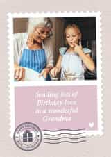 Personalised Birthday Photo Card created by Fliss Muir - Classic Birthday Card - For Grandma - Stamp