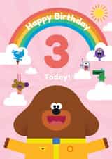 Hey Duggee 3rd Birthday Card – 3 Today! – For Girl created by Danilo