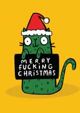 Rude Christmas Card - Merry Fucking Christmas - Merry Fucking Christmas created by Katie Abey