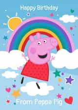 Peppa Pig Rainbow Birthday Card – From Peppa Pig created by Danilo