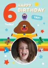 Personalised Birthday Photo Card created by Danilo - Personalised Hey Duggee 6th Birthday Photo Card For Kids