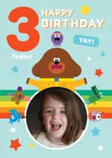 Personalised Birthday Photo Card created by Danilo - Personalised Hey Duggee 3rd Birthday Photo Card For Kids