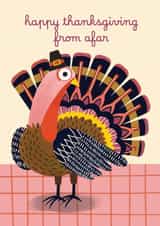 Cute Thanksgiving Card - Turkey - From Afar created by AbiGoLucky