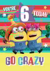 Crazy Fun Minions 6th Birthday Card created by Danilo
