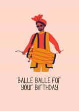 Cute Birthday Card - Balle Balle - Desi created by HxK Creations