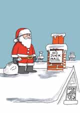 Funny Christmas Card - Santa Comic - No Junk Mail created by Cardinky