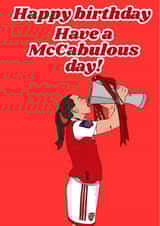 Arsenal women Katie McCabe card! created by Jazzy Doodles do