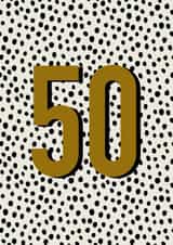 Classic Birthday Card - 50th - Polka Dots created by Hey Ves Designs