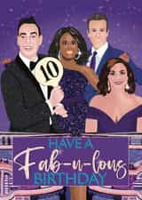 Pretty Birthday Card - Strictly Judges - Fabulous created by @PoppyCardDesigns