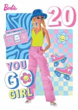 Barbie 20th Birthday Card – Retro You Go Girl Design created by Danilo