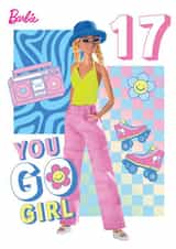 Barbie 17th Birthday Card – Retro You Go Girl Design for Teens created by Danilo