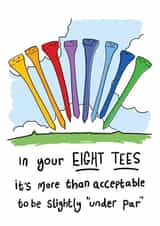 Funny Birthday Card - 80th - Golf - Under Par created by Blueberry Magpie Cards