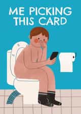 Funny Birthday Card - Toilet Scrolling created by AbiGoLucky