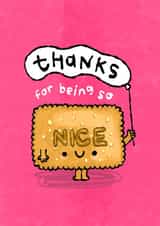 Cute Thank You Card - Nice Biscuit created by The Playful Indian