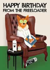 Funny Birthday Card - From The Dog - Freeloader created by AbiGoLucky