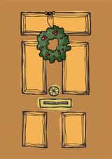 Gold Christmas Door Card created by Summer Lane Studio