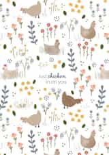 Cute Love & Friendship/Thinking Of You Card - Just Chicken created by Kathrin Legg