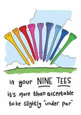 Funny Birthday Card - 90th - Golf - Under Par created by Blueberry Magpie Cards