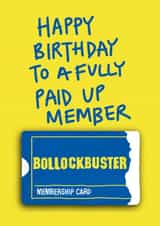 Funny Birthday Card - Blockbuster Video created by Rosie Johnson Illustrates