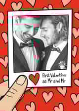 Personalised Valentines Day Photo Card created by TeePee Creations - Cute Valentine's Card - First As Mr And Mr