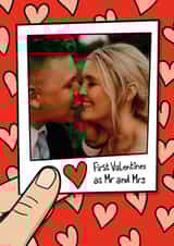 Personalised Valentines Day Photo Card created by TeePee Creations - Cute Valentine's Card - First As Mr And Mrs