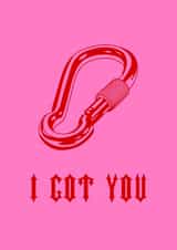 Cute Valentine's Day Card - Carabiner - LGBTQ+ created by Lucy Day Ink