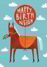 Cute Birthday Card - Pun - Horse created by AbiGoLucky