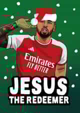 Funny Christmas Card - Gabriel Jesus - Arsenal created by All Things Banter